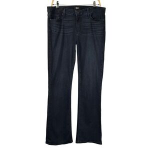 Paige‎ Manhattan Bootcut Jeans Womens 32 Dark Indigo Wash Denim Stretch